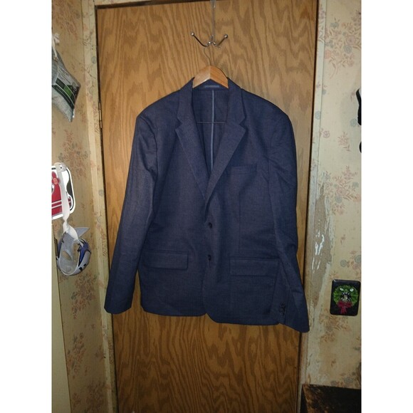 Old Navy Blazer 2 Button Jacket Mens Size XL Blue Gray Sport Coat 42×30 Pockets - Picture 1 of 16
